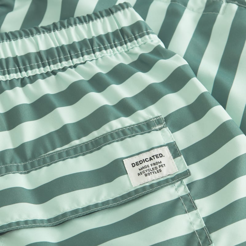 Swim Shorts Sandhamn Stripes Forest Green