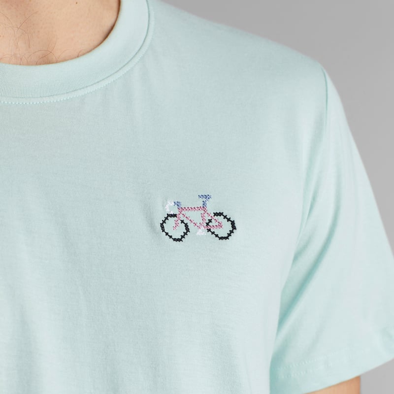 T-shirt Stockholm Stitch Bike Mint