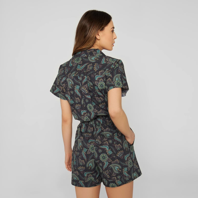 Jumpsuit Hunnebo India Flowers Charcoal
