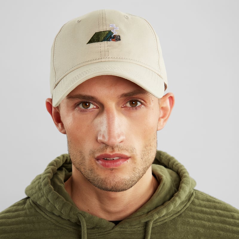 Sports Cap Tent EMB Khaki