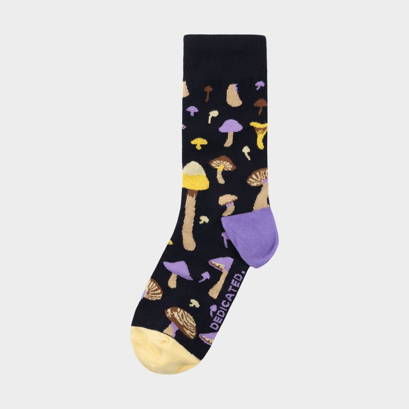 Socks Sigtuna Mushrooms Black