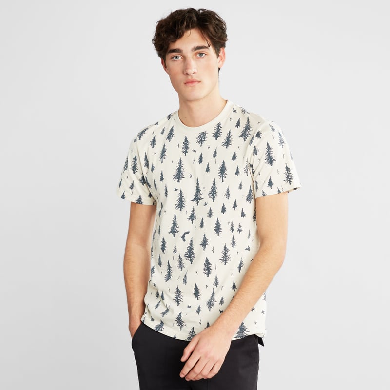 T-shirt Stockholm Pen Forest Oat White