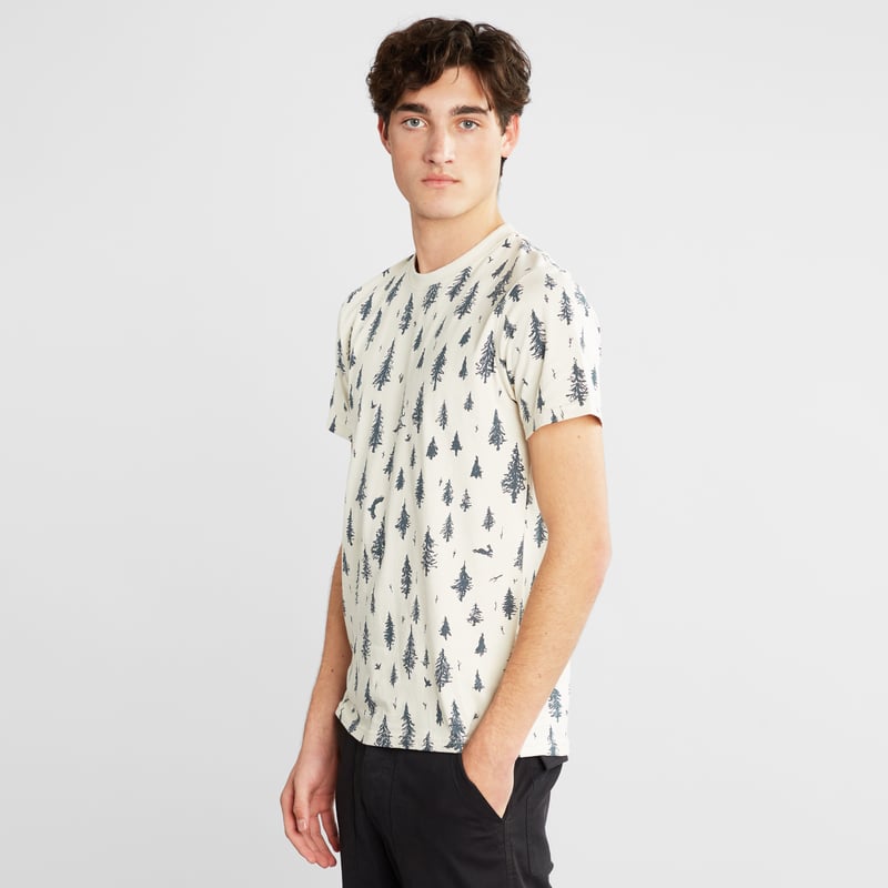 T-shirt Stockholm Pen Forest Oat White