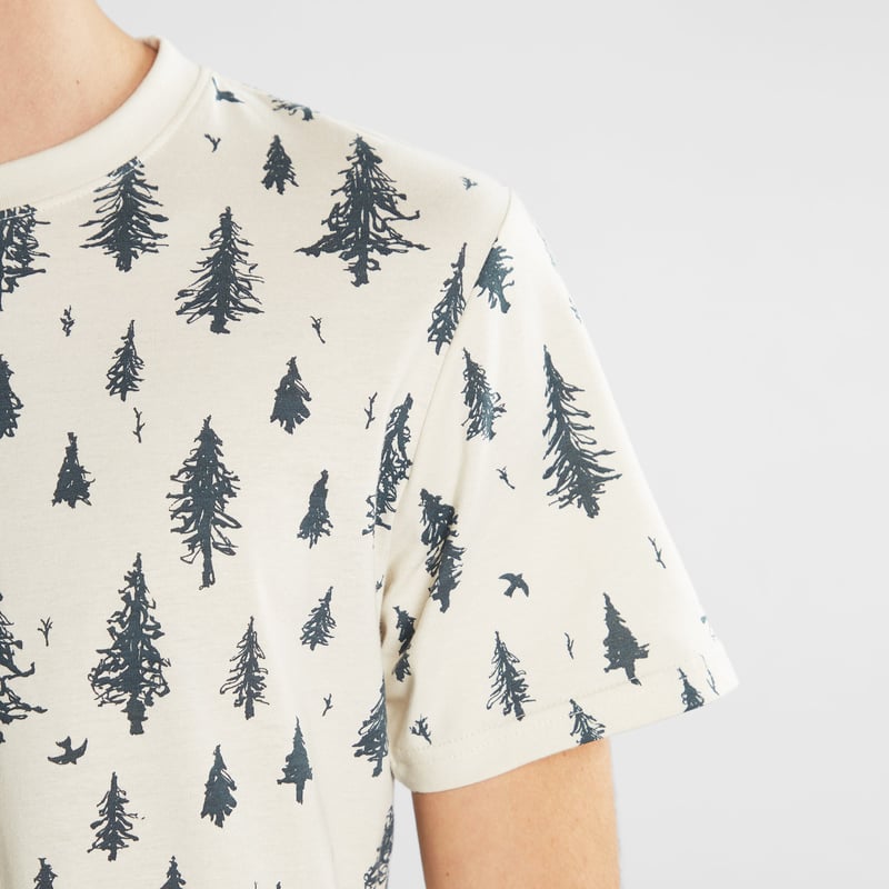 T-shirt Stockholm Pen Forest Oat White