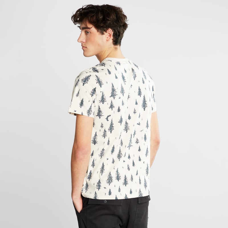 T-shirt Stockholm Pen Forest Oat White