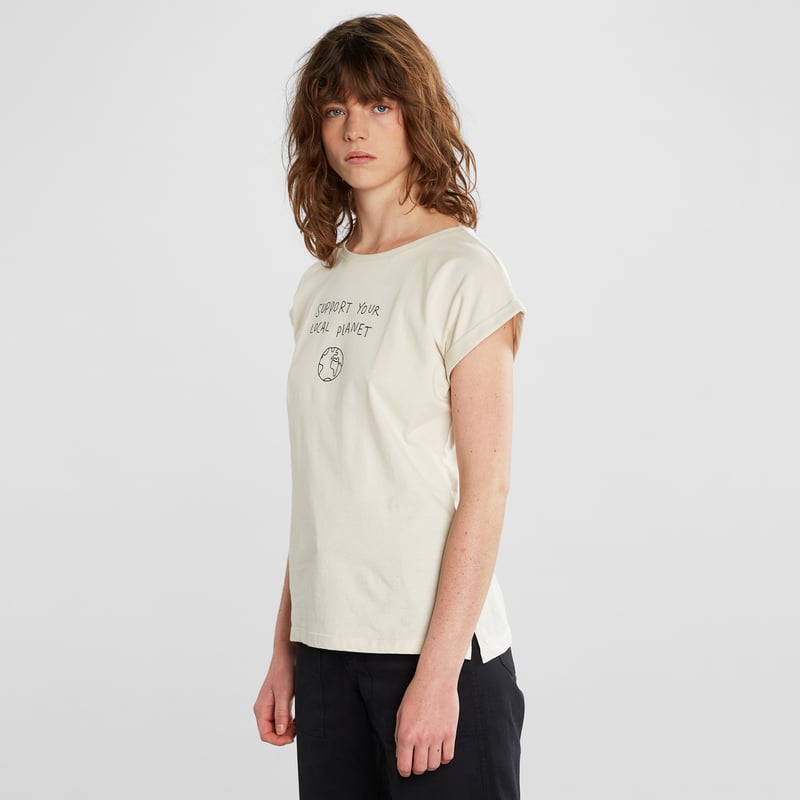 T-shirt Visby Local Planet Oat White