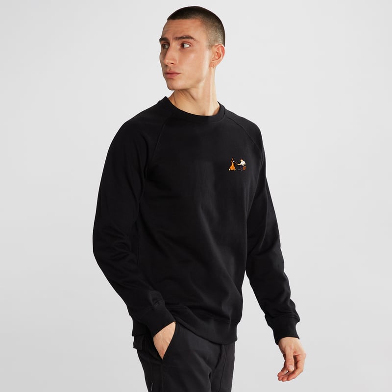 Sweatshirt Malmoe Camping Fire Black