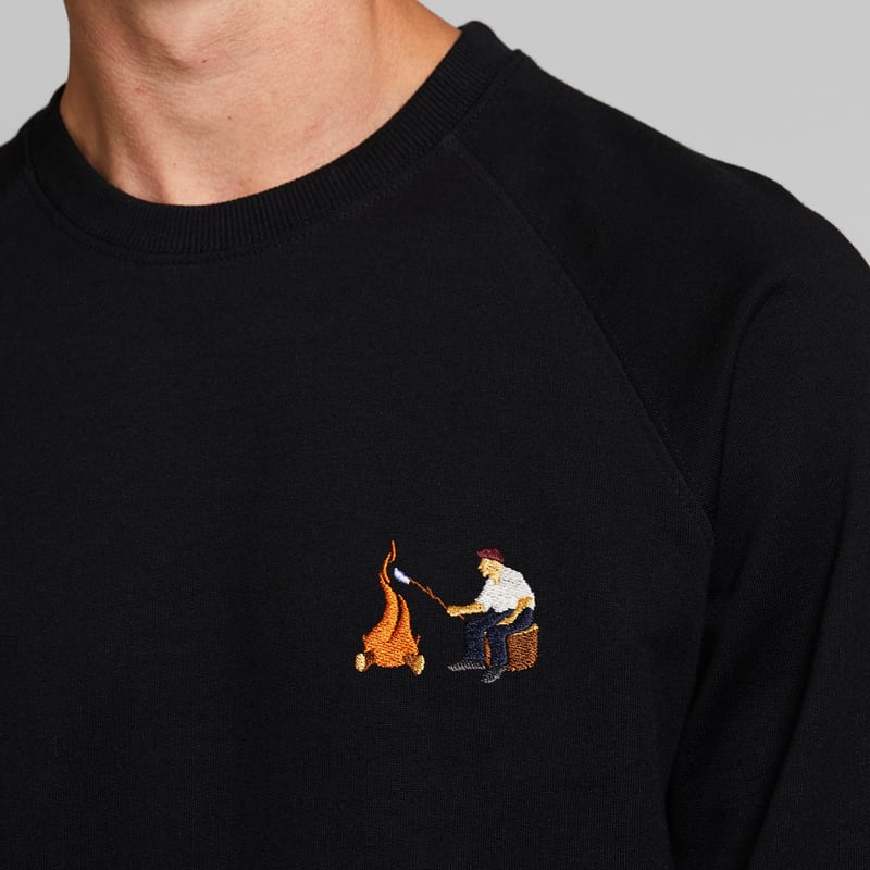 Sweatshirt Malmoe Camping Fire Black