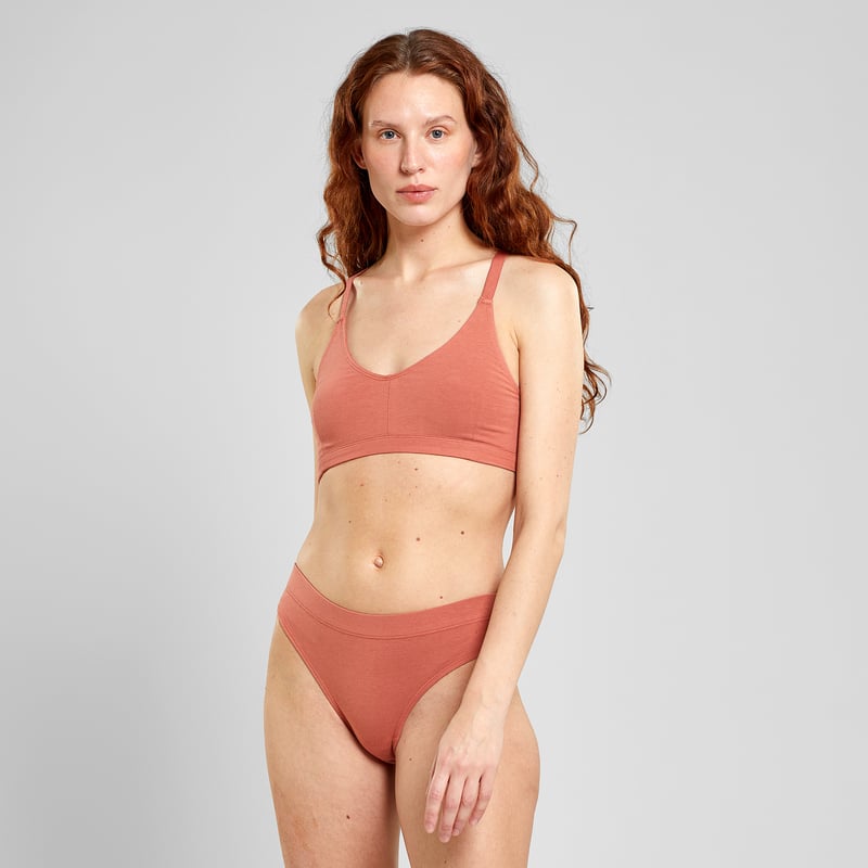 Soft Bra Junsele Terracotta Red
