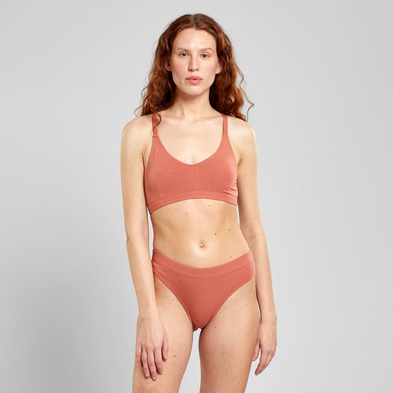 Soft Bra Junsele Terracotta Red