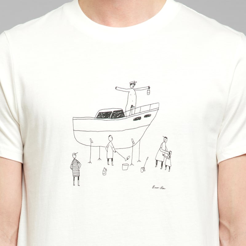 T-shirt Stockholm All Out Boat Off-White