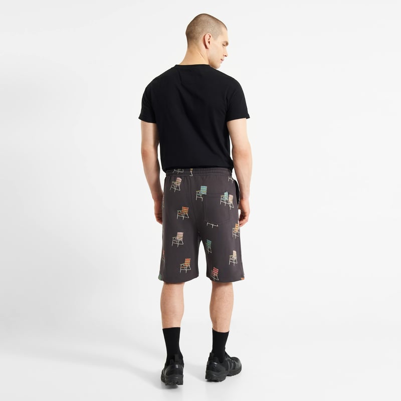 Sweatshorts Halmstad Lawn Chair AOP Charcoal