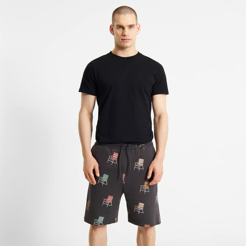 Sweatshorts Halmstad Lawn Chair AOP Charcoal