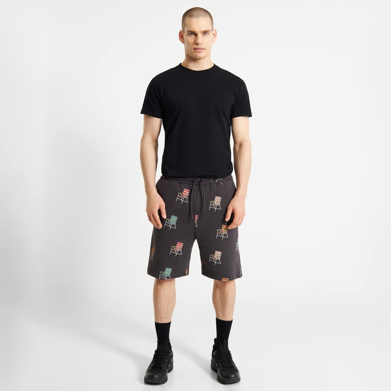 Sweatshorts Halmstad Lawn Chair AOP Charcoal