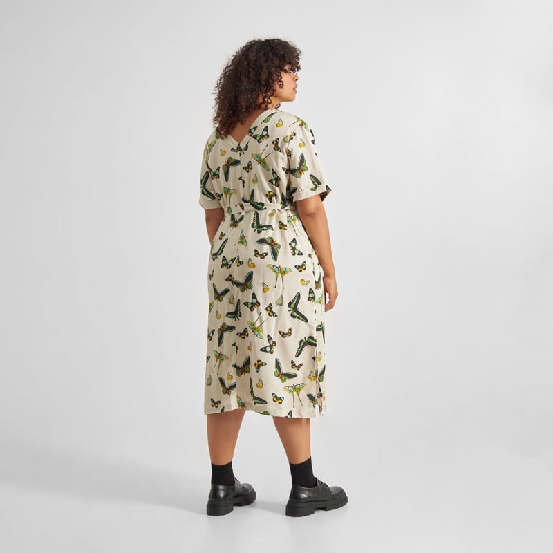 Dress Bornholm Butterfly Oat White