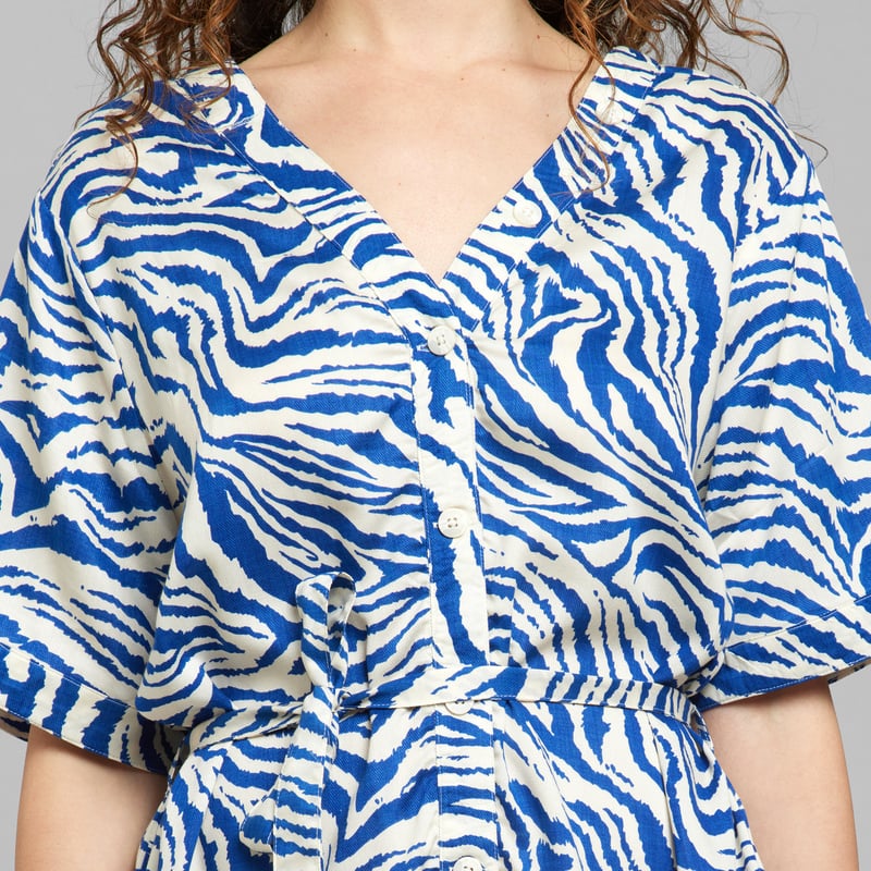 Dress Bornholm Zebra Blue