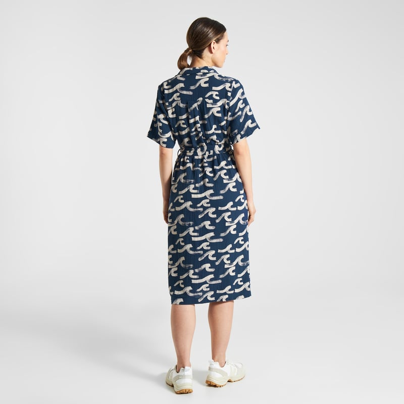 Shirt Dress Orrefors Brushed Waves Navy