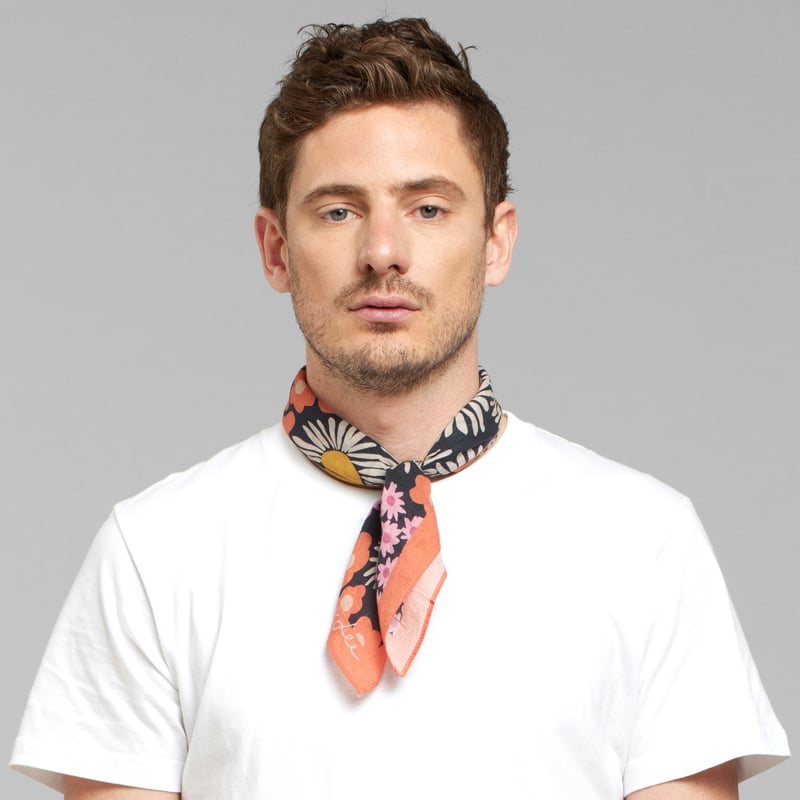 Scarf Kullavik Small Flowers Orange