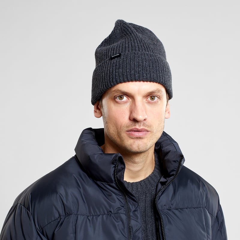 Beanie Hemavan Wool Dark Grey Melange