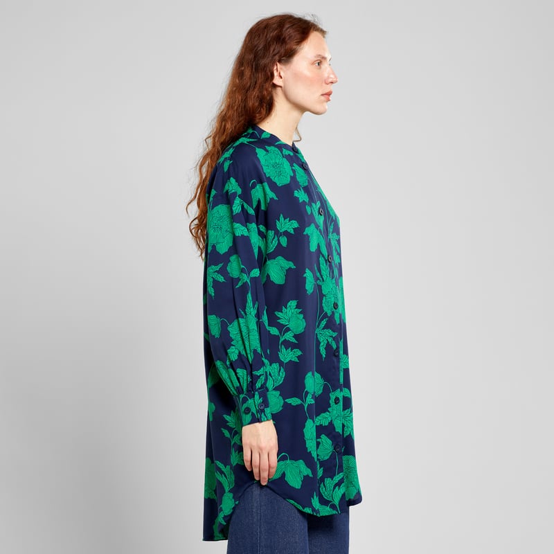 Shirt Ljunga Duotone Floral Green