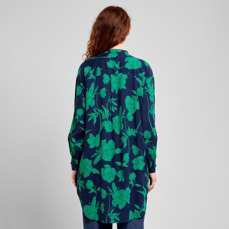 Shirt Ljunga Duotone Floral Green