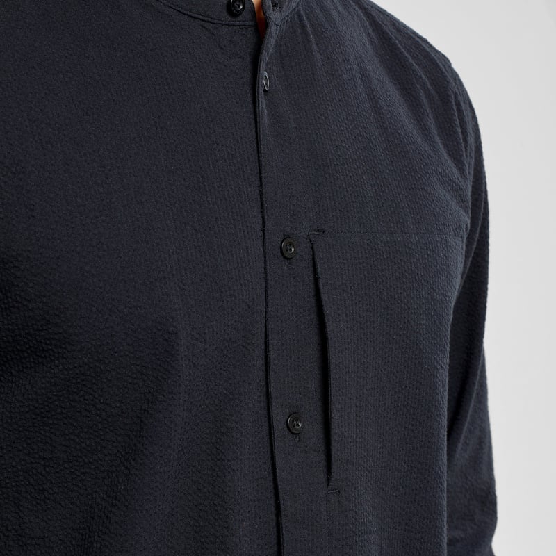 Shirt Onsala Seersucker Black