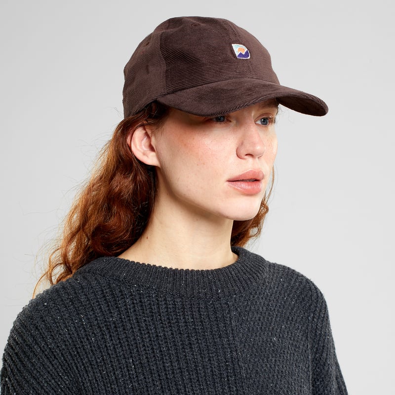 Soft Cap Slussen Corduroy Mountain Logo D Coffee Brown