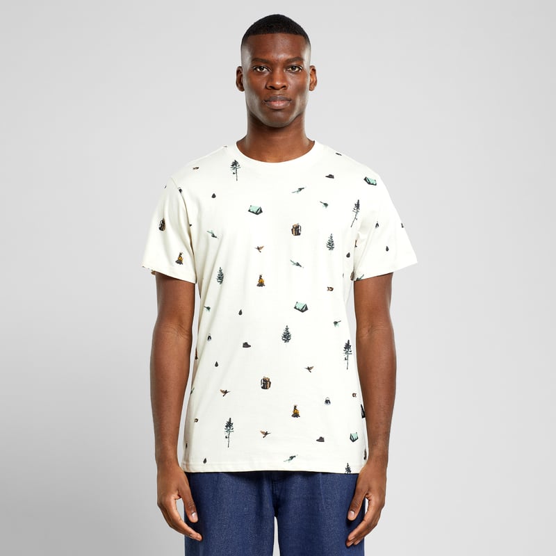 T-shirt Stockholm Take a Hike AOP Oat White