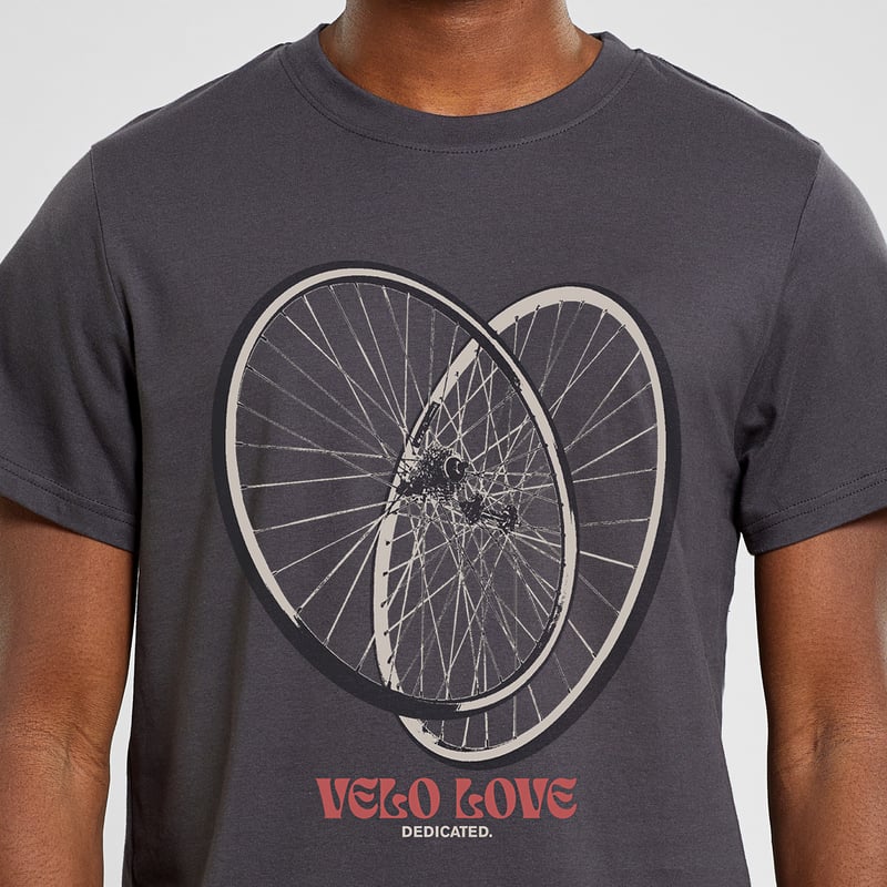 T-shirt Stockholm Velo Love Tires Charcoal