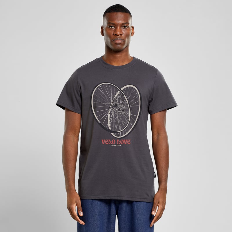T-shirt Stockholm Velo Love Tires Charcoal