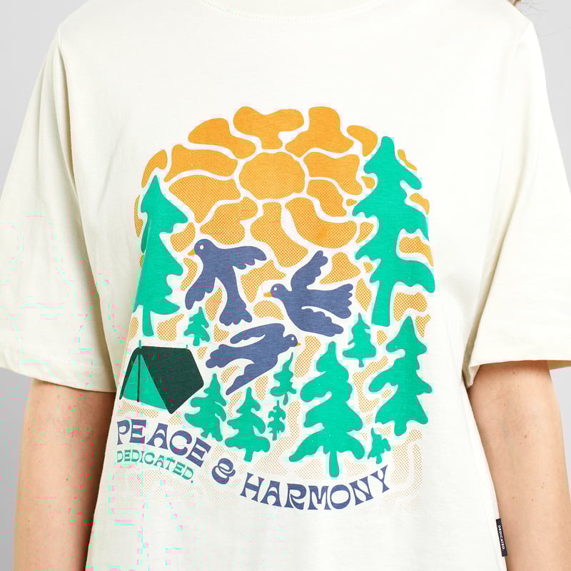 T-shirt Vadstena Peace and Harmony Oat White