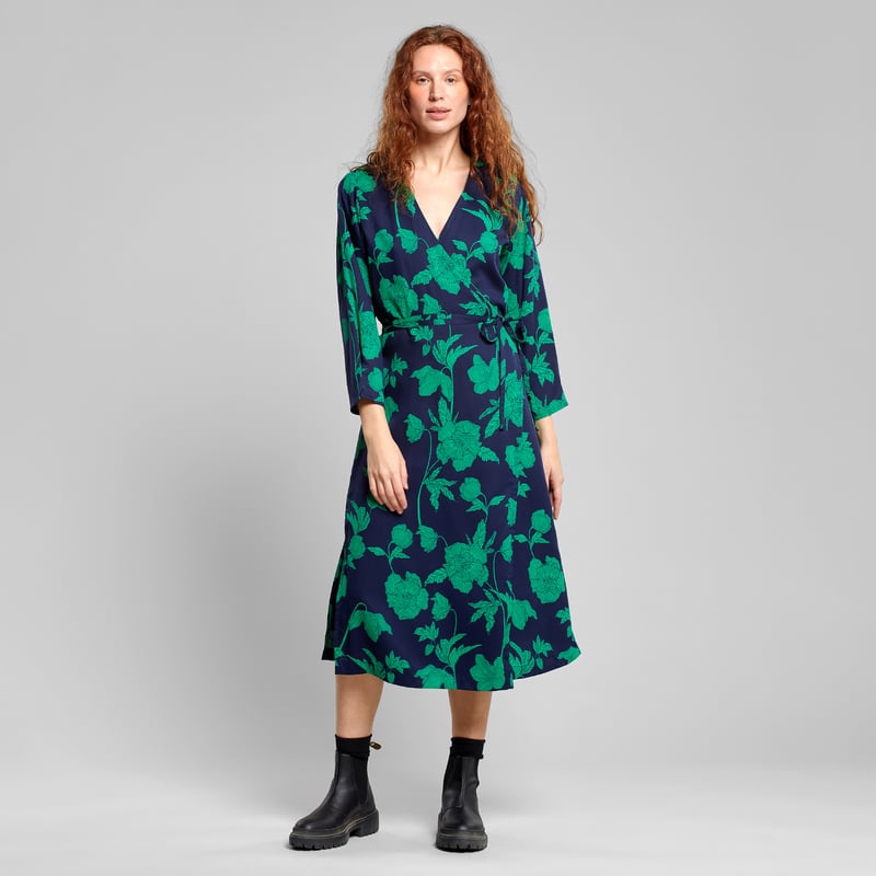 Wrap Dress Smygehuk Duotone Floral Green