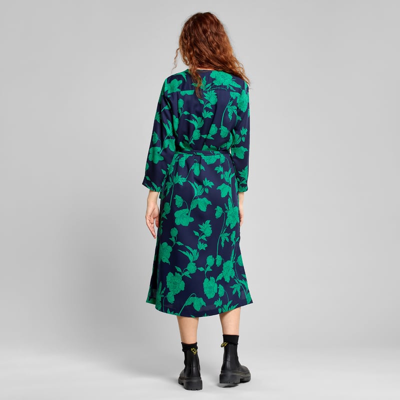 Wrap Dress Smygehuk Duotone Floral Green