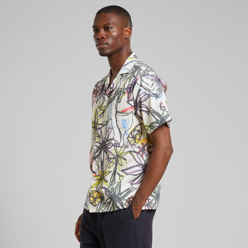 Shirt Marstrand Paradise Sketch Oat White