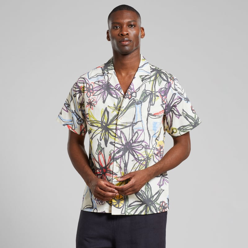 Shirt Marstrand Paradise Sketch Oat White