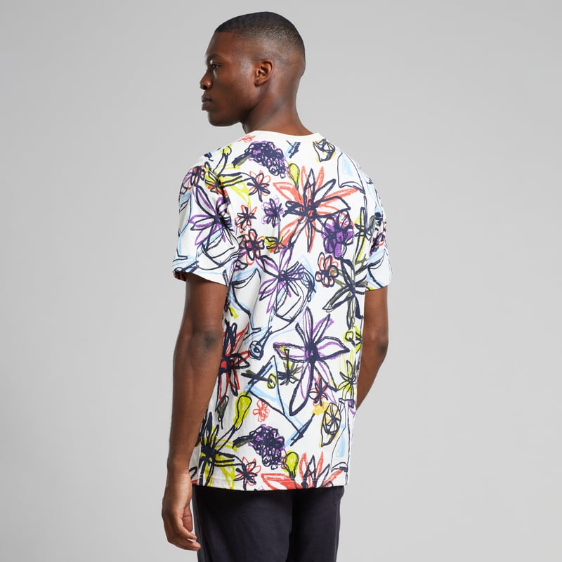 T-shirt Stockholm Paradise Sketch AOP Oat White