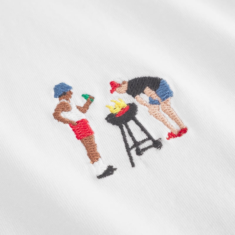 T-shirt Stockholm BBQ Emb White