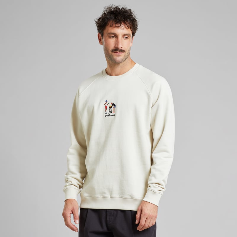Sweatshirt Malmoe BBQ Emb Oat White