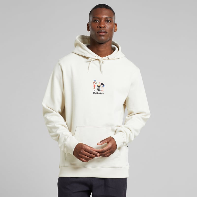 Hoodie Falun BBQ Emb Oat White