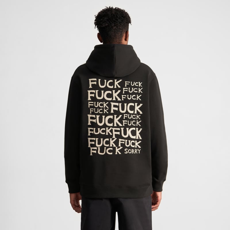 Hoodie Falun Sorry Black