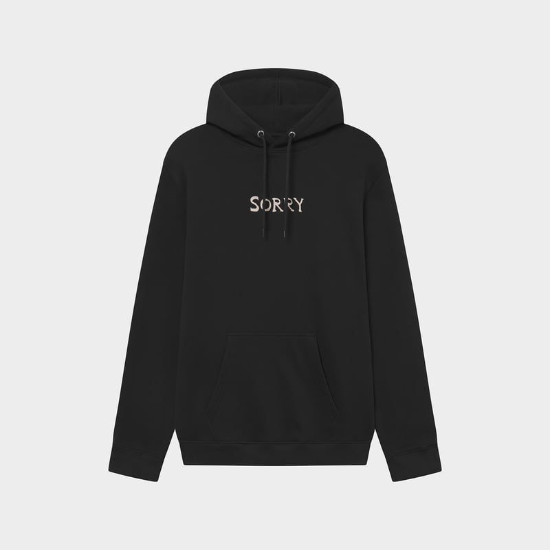 Hoodie Falun Sorry Black