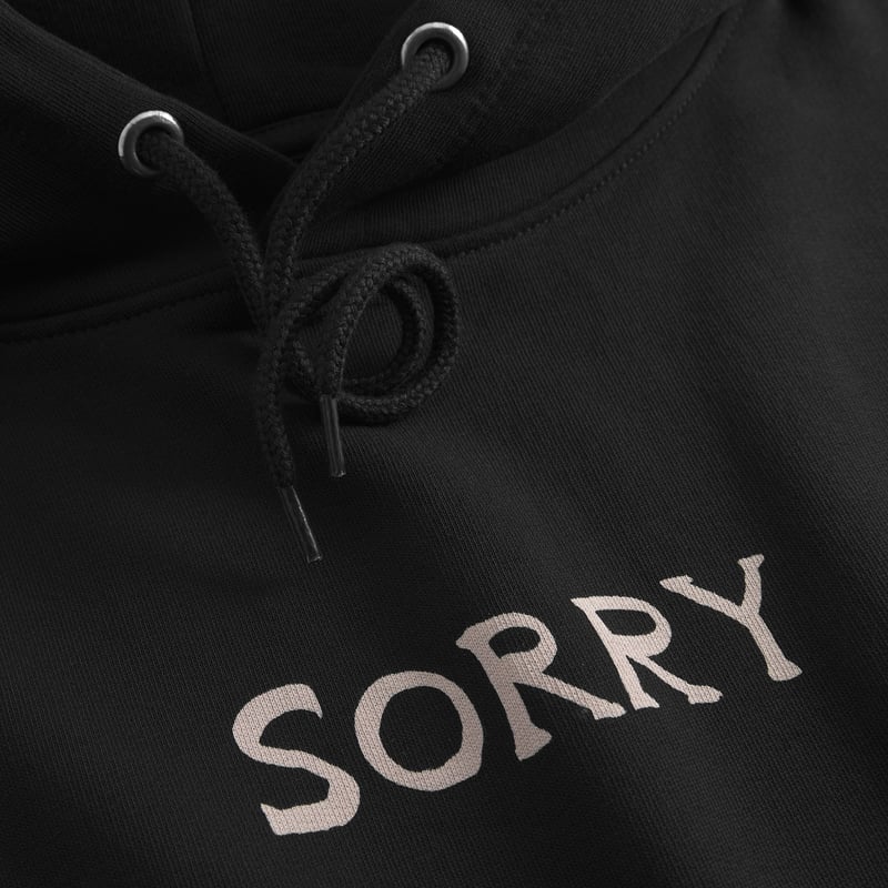 Hoodie Falun Sorry Black