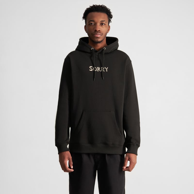 Hoodie Falun Sorry Black