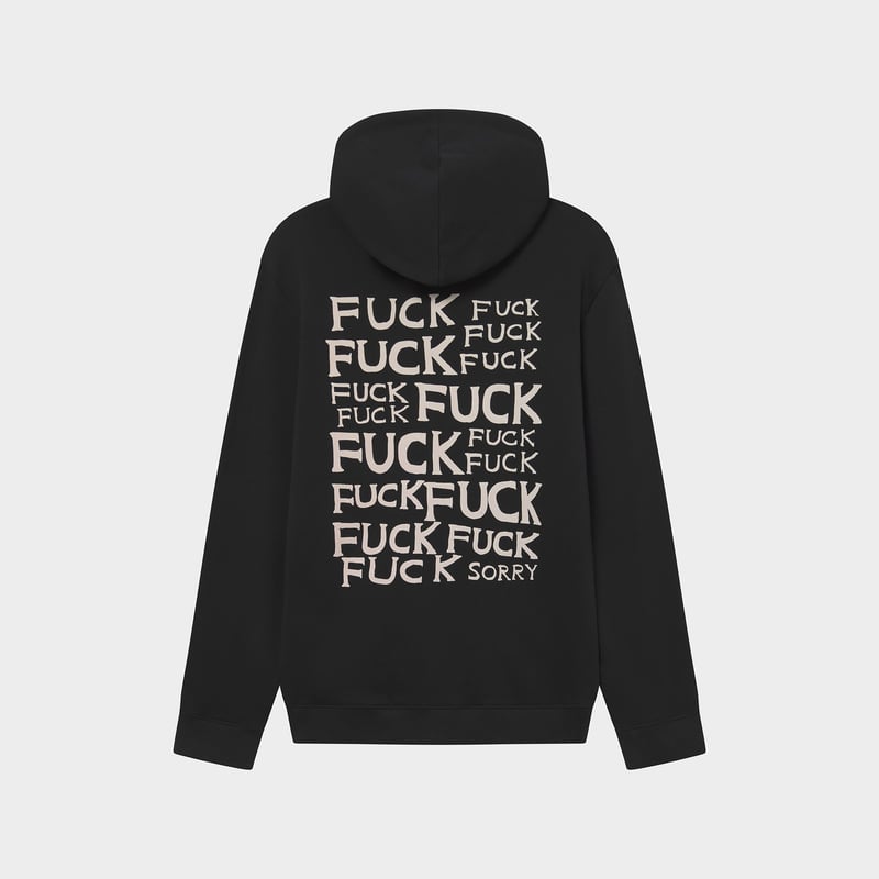 Hoodie Falun Sorry Black