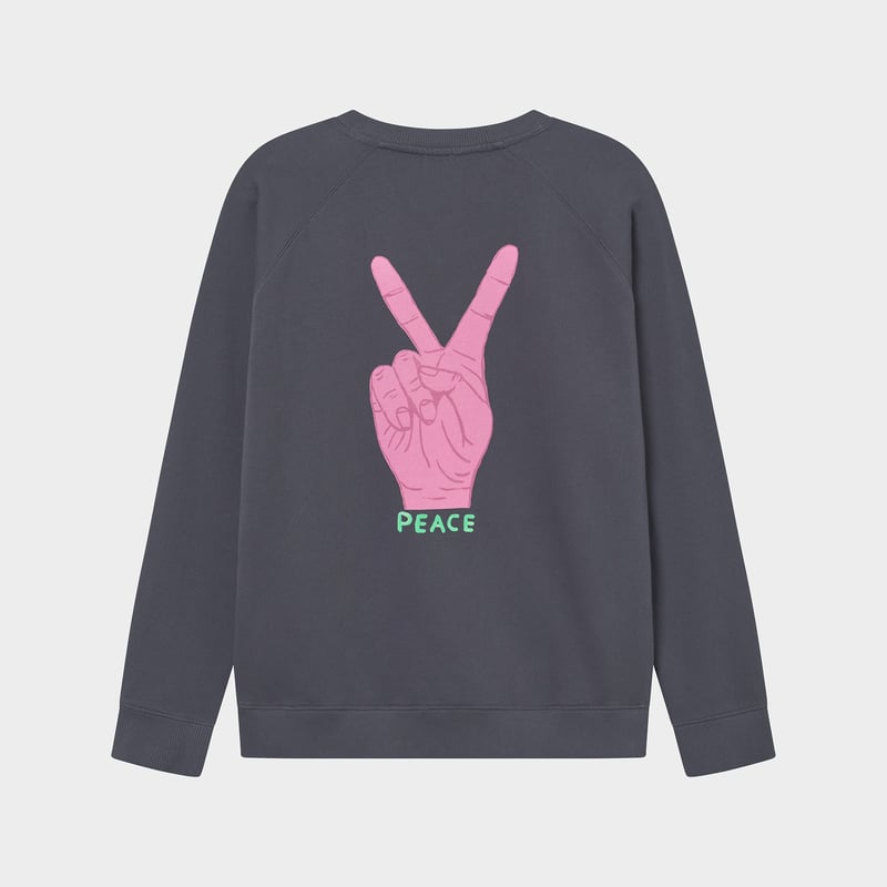 Sweatshirt Malmoe World Peace Charcoal