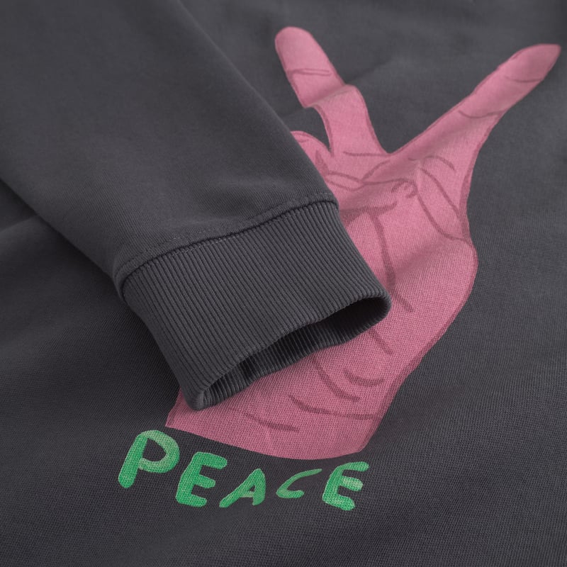 Sweatshirt Malmoe World Peace Charcoal