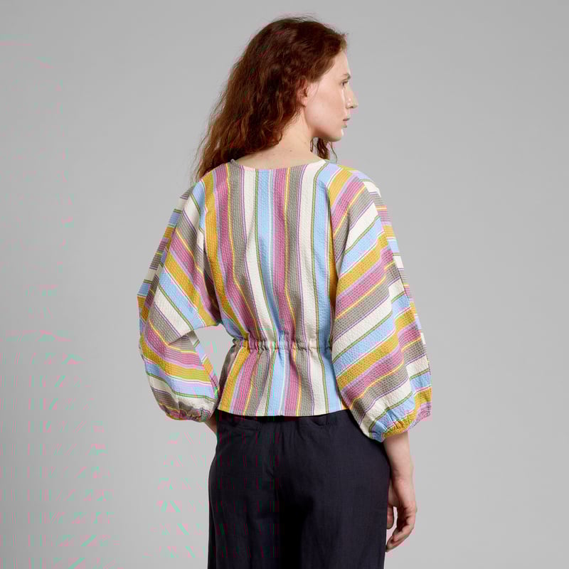 Wrap Top Rosenvik Club Stripe Multi Color