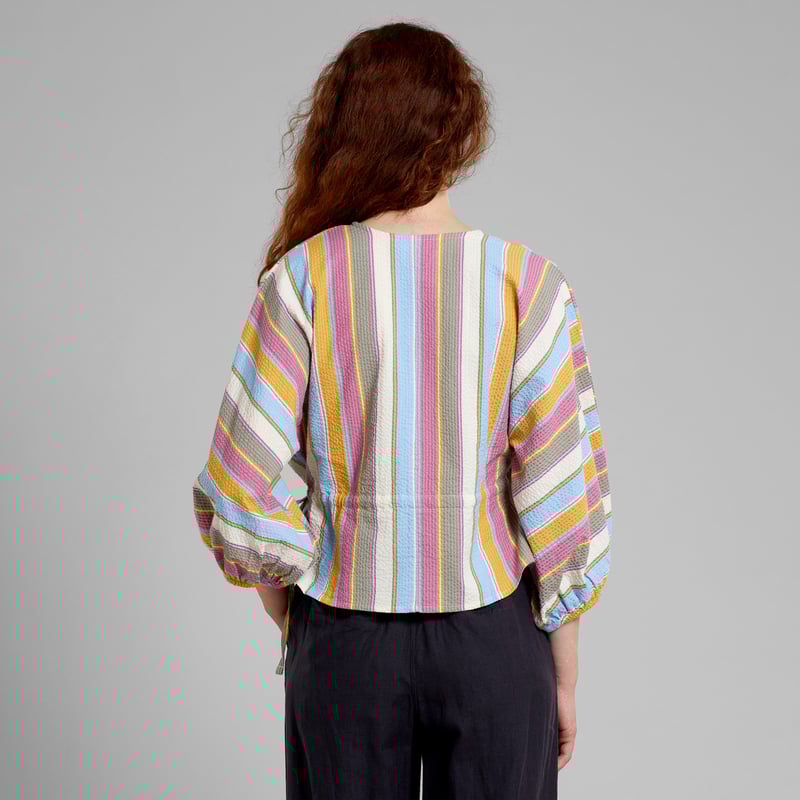 Wrap Top Rosenvik Club Stripe Multi Color