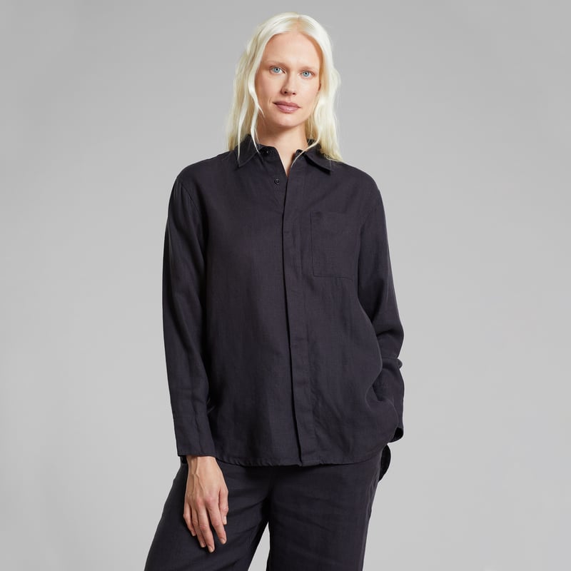 Shirt Kosta Linen Phantom Black