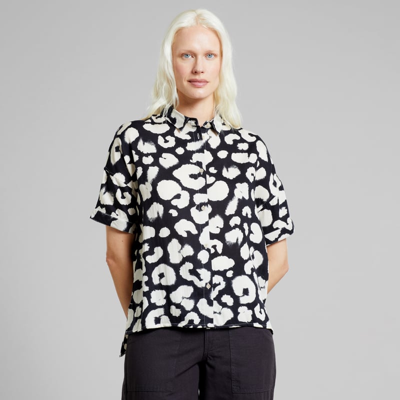 Shirt Nibe Painted Leopard Black